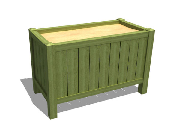 Ahşap Dikdörtgen Saksı (ORJ121)